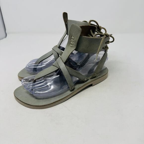 Free People Lace-Up Gray Gladiator Sandals Size 36 (US 6) | Boho Festival Style - Picture 13 of 13